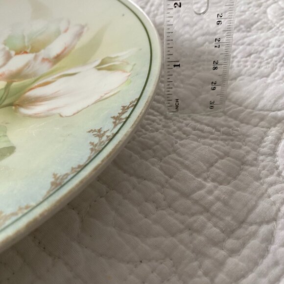 Vintage R & S Germany Porcelain Hand Painted Floral Motif Open handled 10 1/2" - Picture 5 of 8